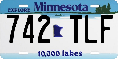 MN license plate 742TLF