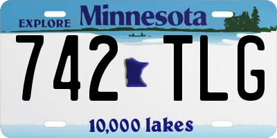 MN license plate 742TLG