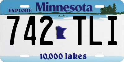 MN license plate 742TLI
