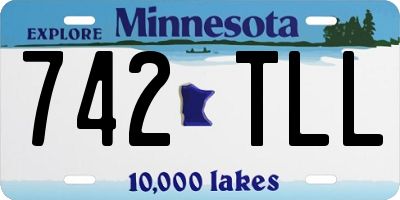 MN license plate 742TLL