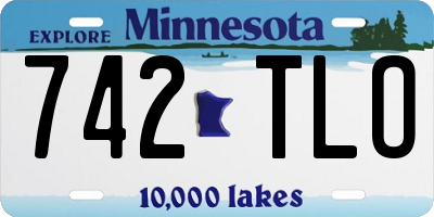 MN license plate 742TLO