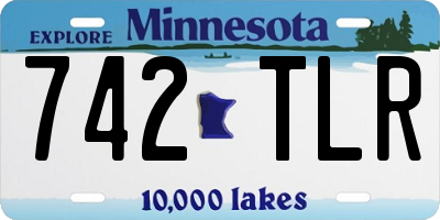 MN license plate 742TLR