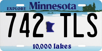 MN license plate 742TLS