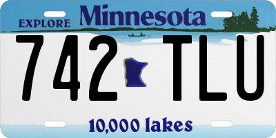 MN license plate 742TLU