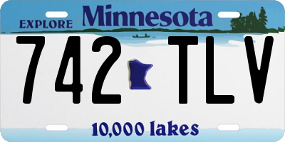 MN license plate 742TLV