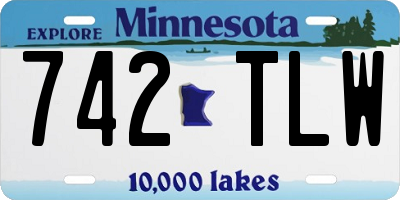 MN license plate 742TLW