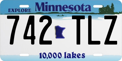 MN license plate 742TLZ