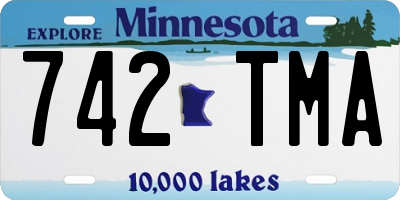 MN license plate 742TMA