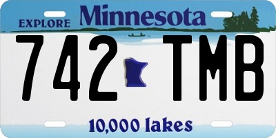 MN license plate 742TMB