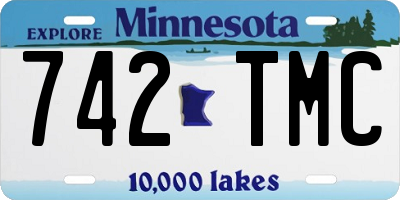 MN license plate 742TMC