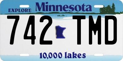 MN license plate 742TMD