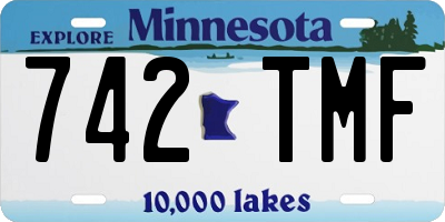 MN license plate 742TMF
