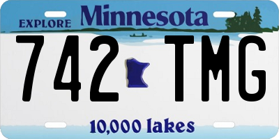 MN license plate 742TMG