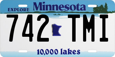 MN license plate 742TMI