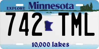 MN license plate 742TML
