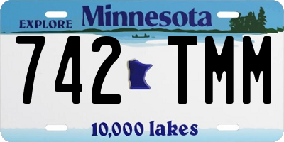 MN license plate 742TMM