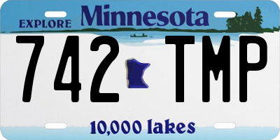 MN license plate 742TMP