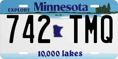 MN license plate 742TMQ