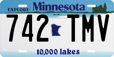 MN license plate 742TMV
