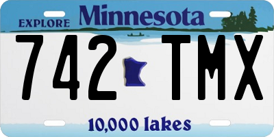 MN license plate 742TMX