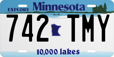 MN license plate 742TMY