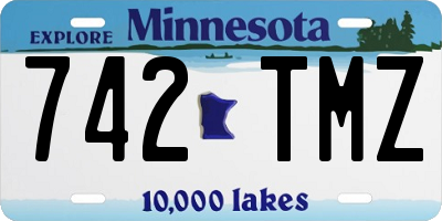 MN license plate 742TMZ