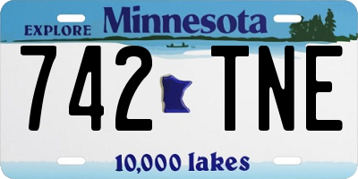 MN license plate 742TNE