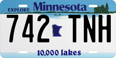 MN license plate 742TNH