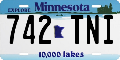 MN license plate 742TNI