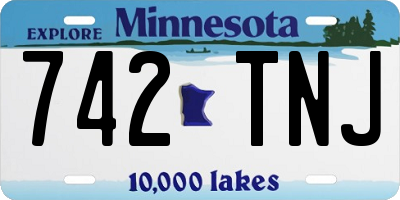 MN license plate 742TNJ