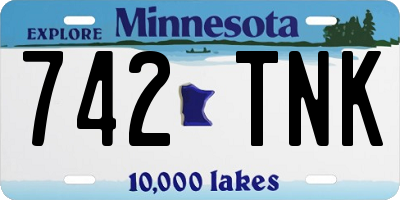 MN license plate 742TNK