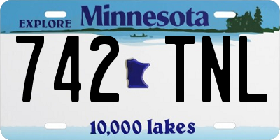 MN license plate 742TNL