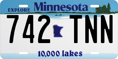 MN license plate 742TNN
