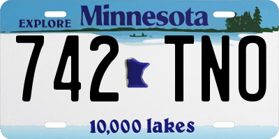 MN license plate 742TNO