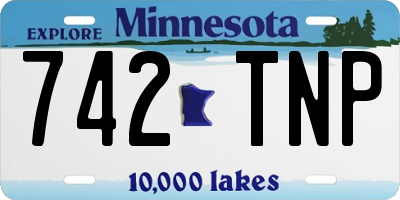 MN license plate 742TNP