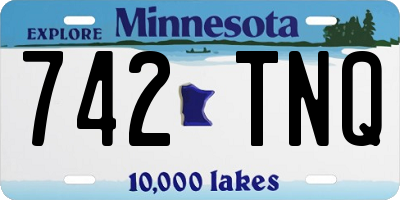 MN license plate 742TNQ