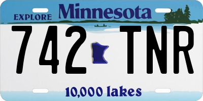 MN license plate 742TNR