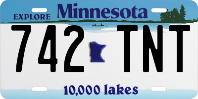 MN license plate 742TNT