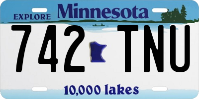 MN license plate 742TNU