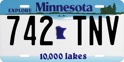 MN license plate 742TNV