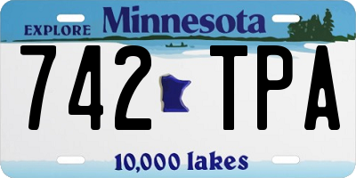 MN license plate 742TPA