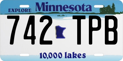 MN license plate 742TPB