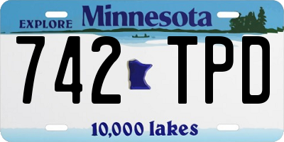 MN license plate 742TPD