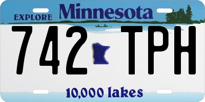 MN license plate 742TPH