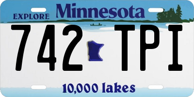 MN license plate 742TPI