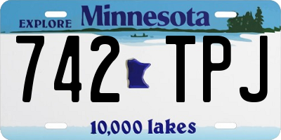 MN license plate 742TPJ