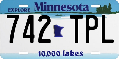 MN license plate 742TPL