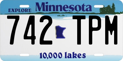 MN license plate 742TPM