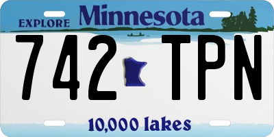 MN license plate 742TPN