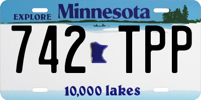 MN license plate 742TPP